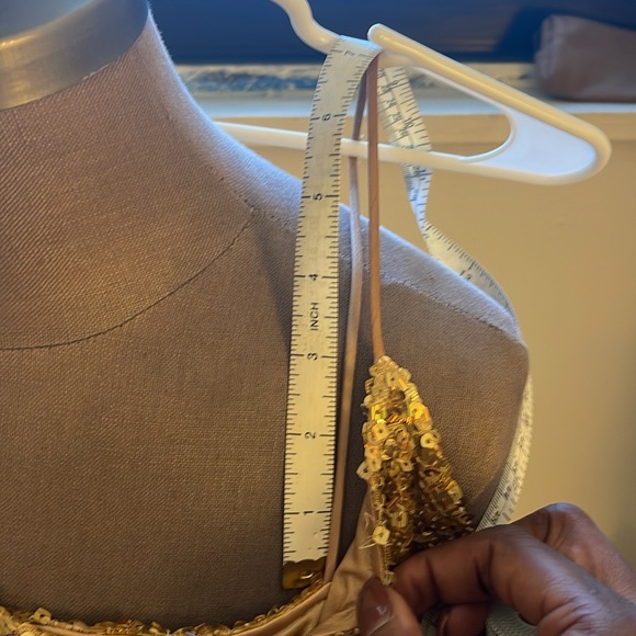 Gold Zara women’s midi sequined dress - Picture 9 of 13